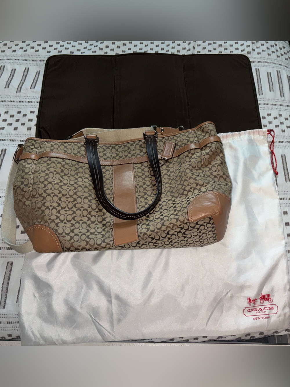 Coach Signature Multifunction Diaper Bag / Tote